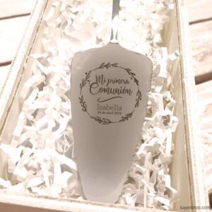 Ultimos regalos para invitados añadidos paleta tarta comunion pala personalizada circulo2