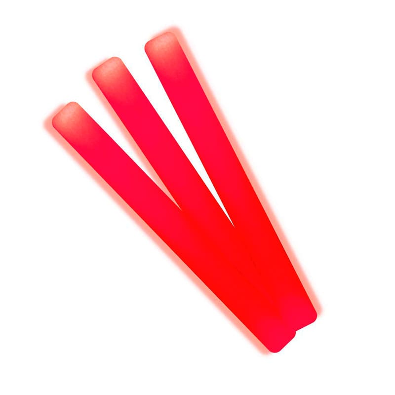Palo de espuma Led. Especial para eventos. 47cm. Pilas incluidas. Color rojo palos luminosos led color rojo