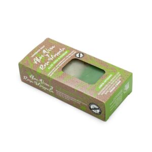 Pastilla de jabón artesano. Presentado en caja. Aloe Vera y Rosa Mosqueta. 100gr