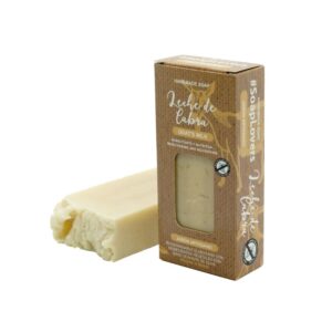 Pastilla de jabón artesano. Presentado en caja. Leche de cabra. 100gr.