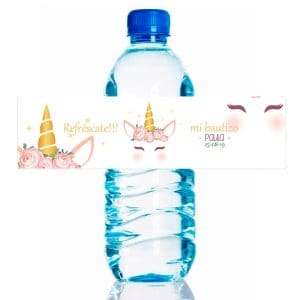 Etiquetas para botellas de agua de bautizo