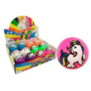 Pelota de unicornio con luces. 4 colores disponibles.