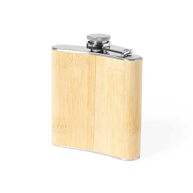 Petaca Nature de 200 ml - Elegancia Sostenible para los invitados más aventureros petaca grabada laser para boda2