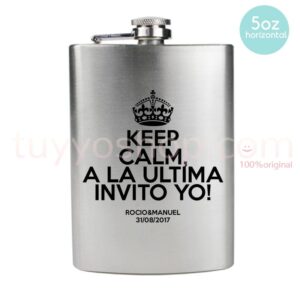 Petaca para invitados Keep Calm 