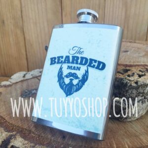 Petaca para boda personalizada Hombre Barba