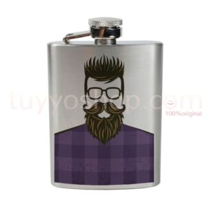 Petaca para boda personalizada, modelo hipster. 4oz