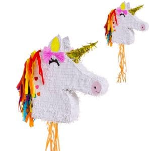 Piñata para eventos. Modelo cabeza unicornio. 42x41cm