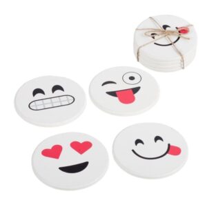 Juego de 4 posavasos para regalar. Smiles. Madera.