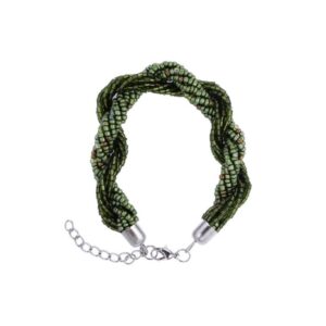 pulsera enrrollada verde oscuro