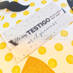 Pulseras personalizadas para testigos. Modelo Cebra pulsera para testigo modelo cebra3