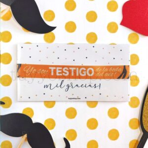 Pulseras personalizadas para testigos. Modelo Tigre pulsera para testigo modelo tigre2