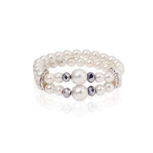 pulsera de perlas modelo white