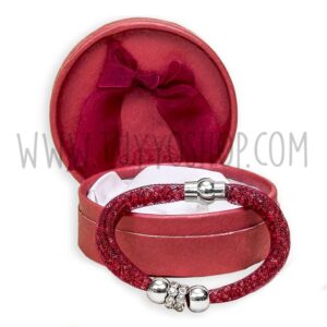 pulsera brillo color rojo