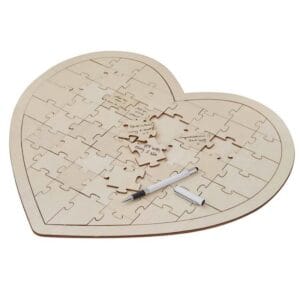 Puzzle de madera. Para firmas. 58 piezas.