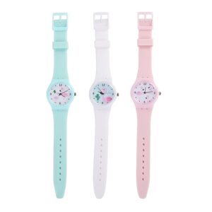 Reloj con esfera de flamencos y colores pastel. Surtidos.