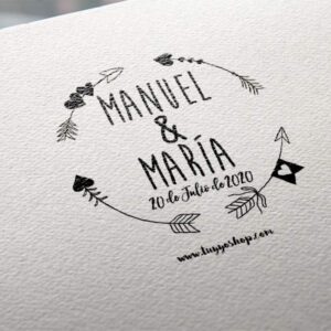 Sellos de boda personalizados ¡Y razones por las que necesitas uno! sello personalizado boda flechas 800x800 1
