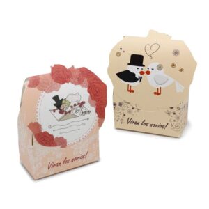 Set de 2 cajas para regalo. Novios. 7cm x 11cm