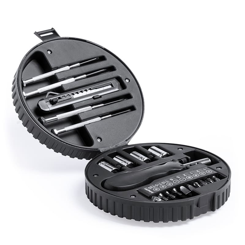 Set de Herramientas Modelo Rueda: 19 Accesorios Esenciales en Estuche Compacto - Imagen 2