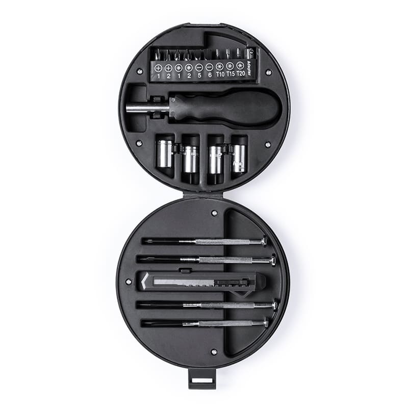 Set de Herramientas Modelo Rueda: 19 Accesorios Esenciales en Estuche Compacto - Imagen 3