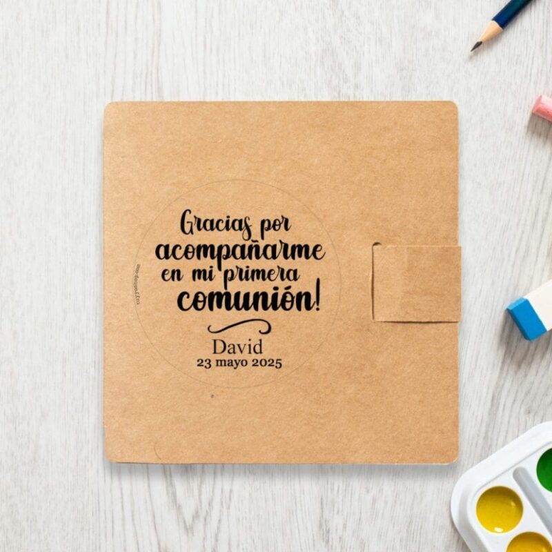 Set para colorear, modelo gracias por 9,5cmx9,5cm