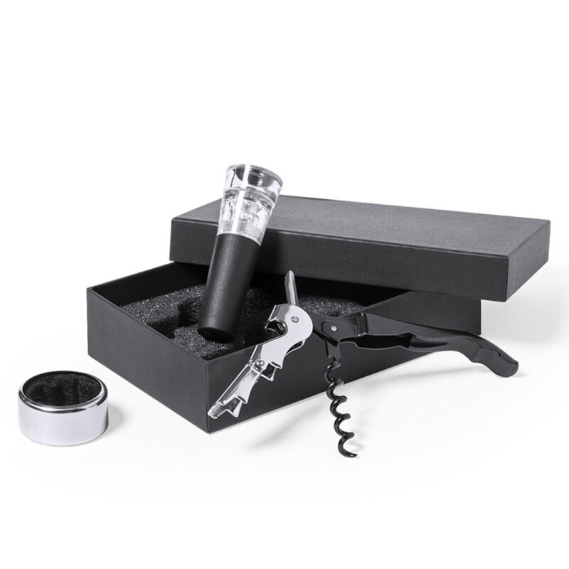 Set de vino en estuche para regalo de boda