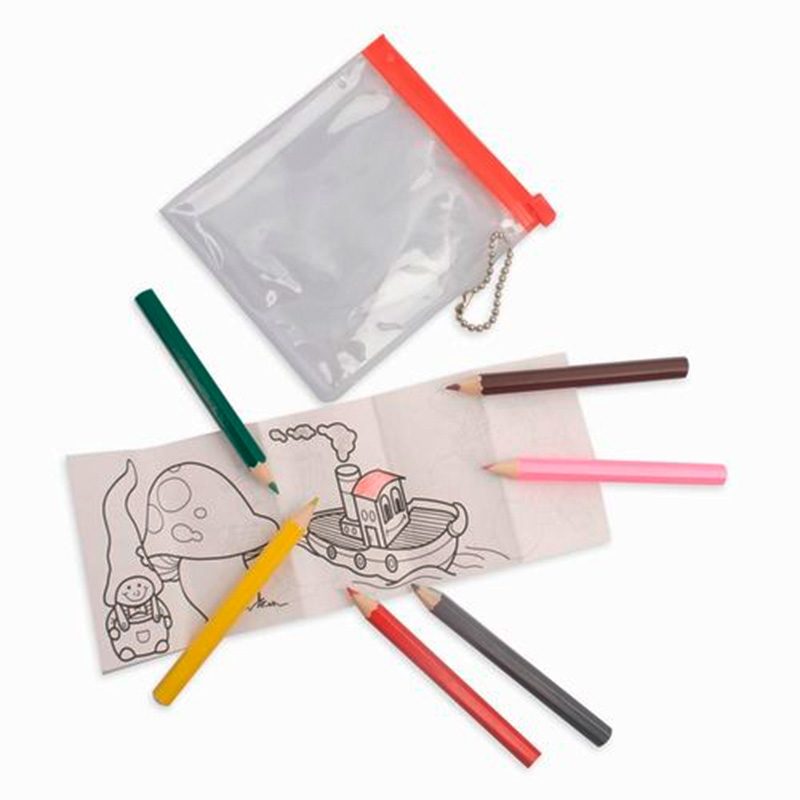 Set lápices de colores más dibujo en bolsita de pvc