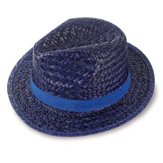 sombrero paja capo azul