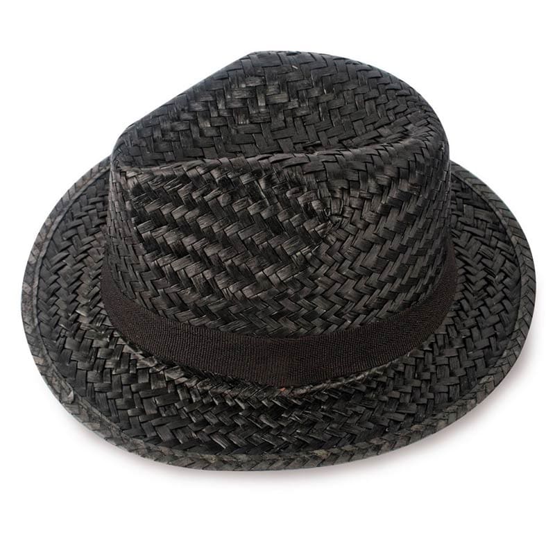 sombrero de paja modelo capo en color negro
