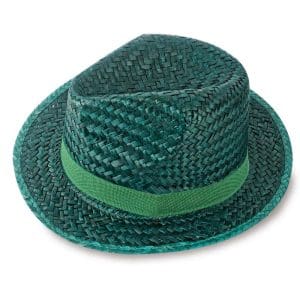 sombrero de paja modelo capo en color verde