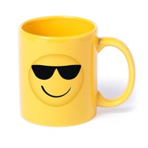 Taza amarilla emoji. 4 modelos diferentes. 370ml