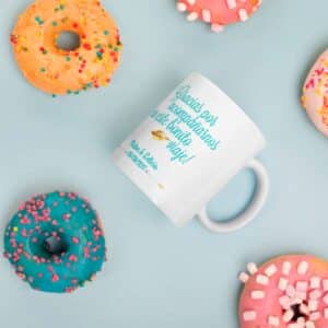 Taza personalizada para boda, vuelo en globo