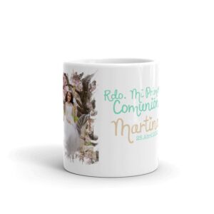 Taza para comunión. Personalizada. Efecto pincel.