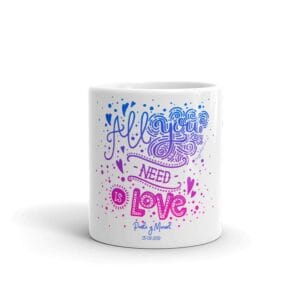 Taza personalizada boda "All you need is love"