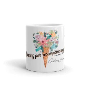 Recuerdo de boda, taza personalizada. Modelo Ice Cream.