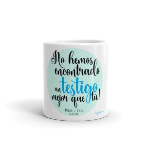 Taza para regalar a tus testigos de boda