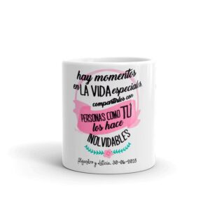 Taza personalizada para boda, momentos especiales