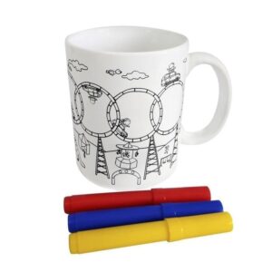 taza infantil para colorear