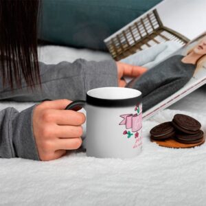 Taza mágica personalizada. Modelo pink. 350ml