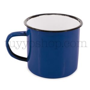 Taza metálica estilo retro. 5 colores. 350ml. 9x8cm. taza metal retro azul