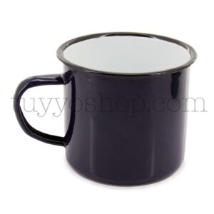 Taza metálica estilo retro. 5 colores. 350ml. 9x8cm. taza metal retro negra