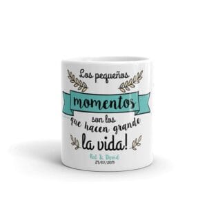 Taza personalizada para boda, pequeños momentos