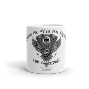 Taza para recuerdo de boda Modelo Rebel Moto.