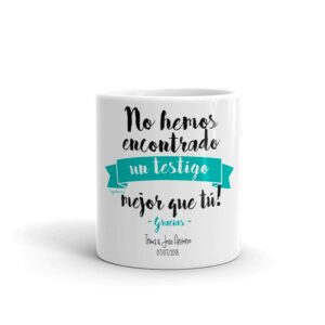 Taza para boda modelo testigos