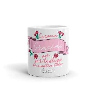 Taza de regalo para testigos de boda Modelo Pink
