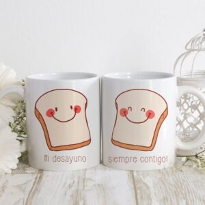 Taza pareja para boda "Tostadas"