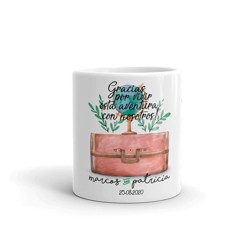 Taza de boda para invitados Modelo travel.