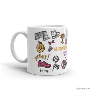 Taza para comunión. Personalizada. Modelo Sports. taza personalizada sports v3