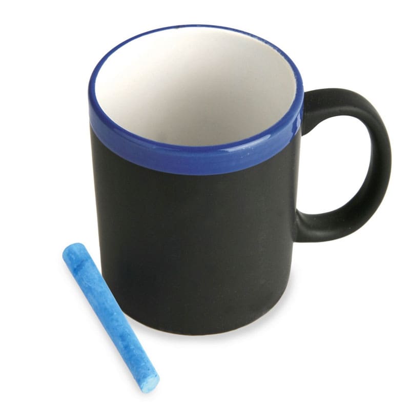 taza pizarra en color azul