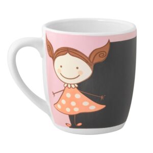 Taza para regalo. Pizarra. Modelo niña. 250ml. Incluye tiza.