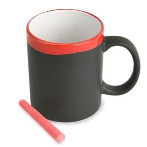 taza pizarra en color rojo